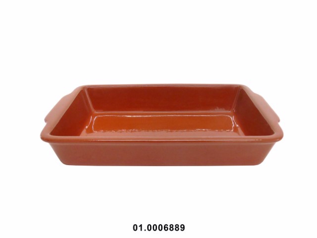 Fuente rectangular 26 × 16 × 4 cm · cerámica