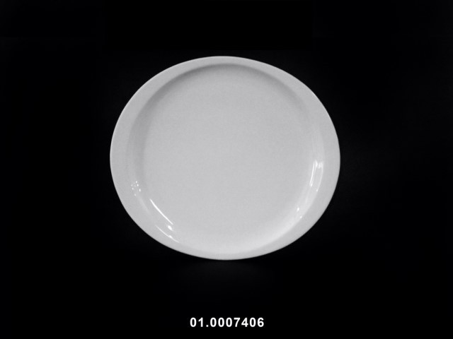 Plato de postre color blanco 23 × 20 cm · porcelana