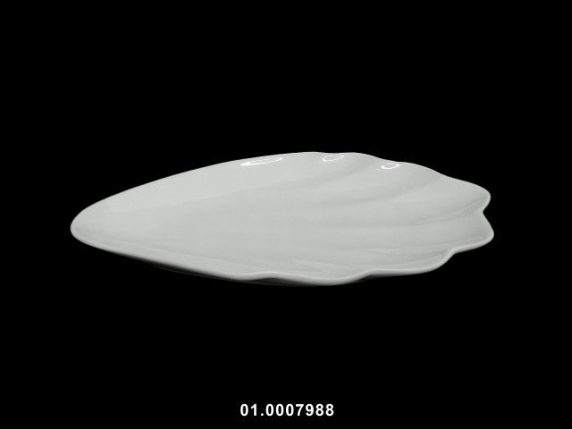 Plato concha color blanco 21 × 14 × 2 cm · porcelana
