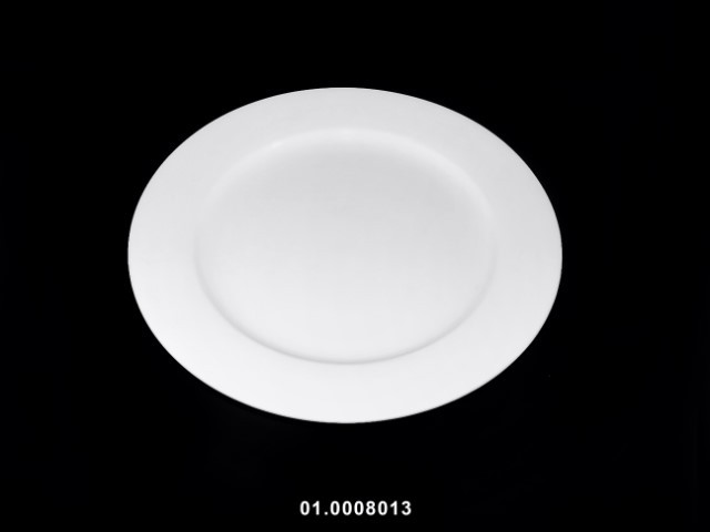 Plato llano color blanco 28 × 28 × 2 cm · porcelana