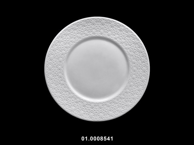 Plato 7,5" postre color blanco/flores 19 cm · porcelana