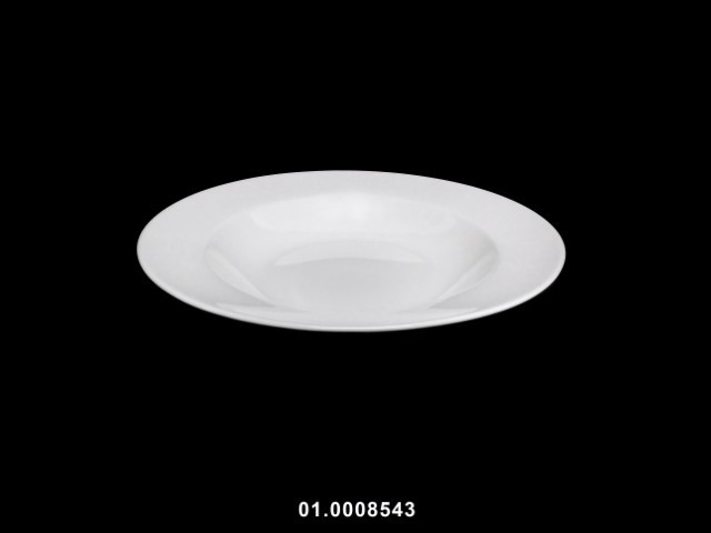 Plato hondo para sopa redondo "HOTEL" color blanco 22 cm · porcelana