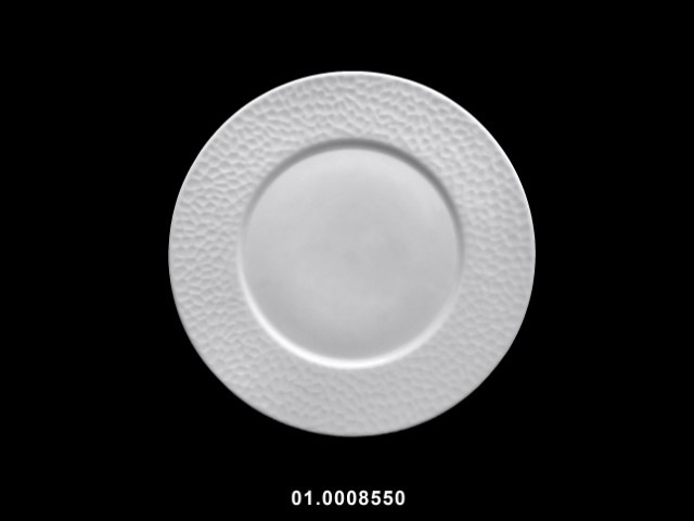 Plato 7,5" postre color blanco/martillado 19 cm · porcelana