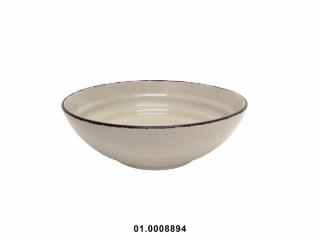 Plato hondo para sopa color gris 18 cm · gres