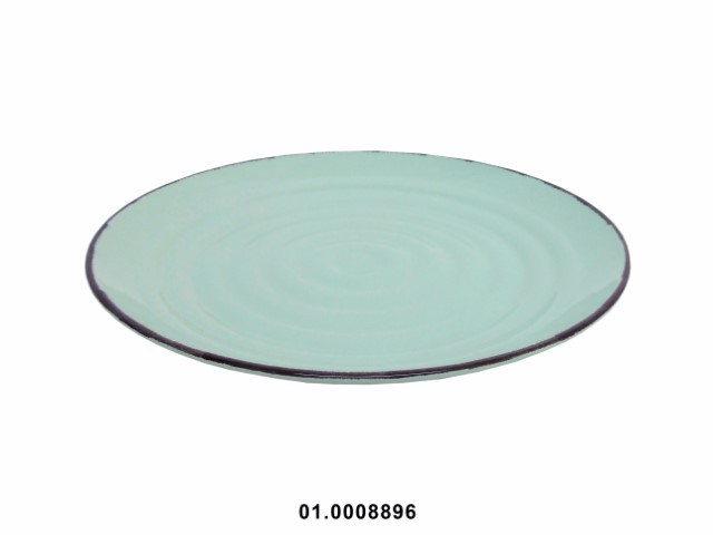 Plato llano color verde 27 cm · gres