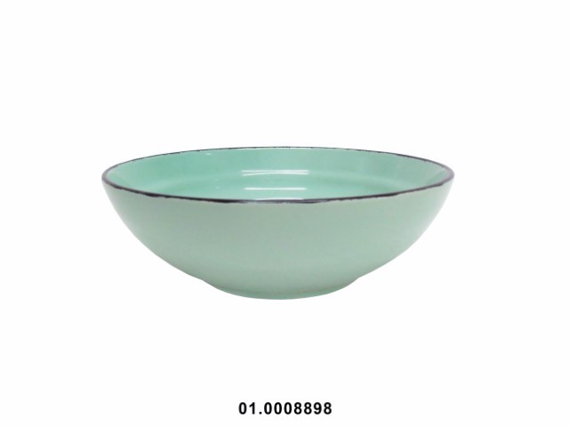 Plato hondo para sopa color verde 18 cm · gres