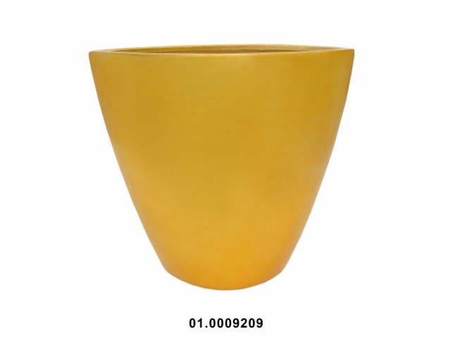 Maceta oval color dorado 40 × 14 × 40 cm · cerámica