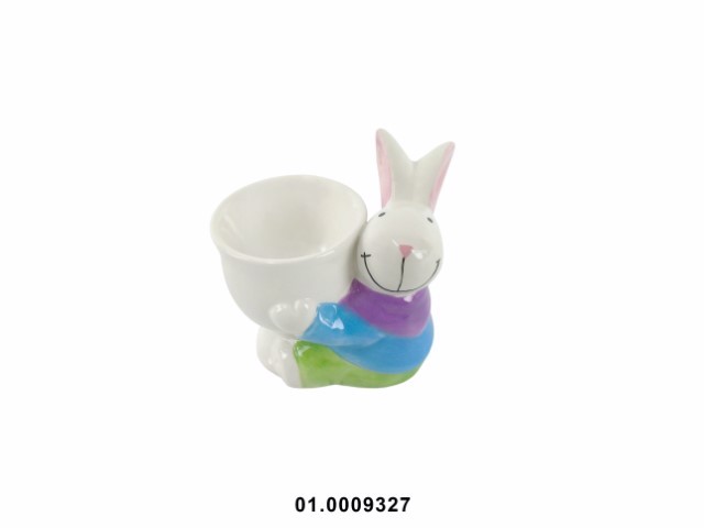 Maceta con conejo multicolor 11 × 7 × 8 cm · cerámica