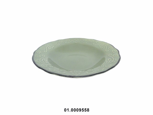 Plato hondo para sopa color verde 23 cm · gres