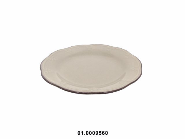 Plato de postre color beige 21 cm · gres