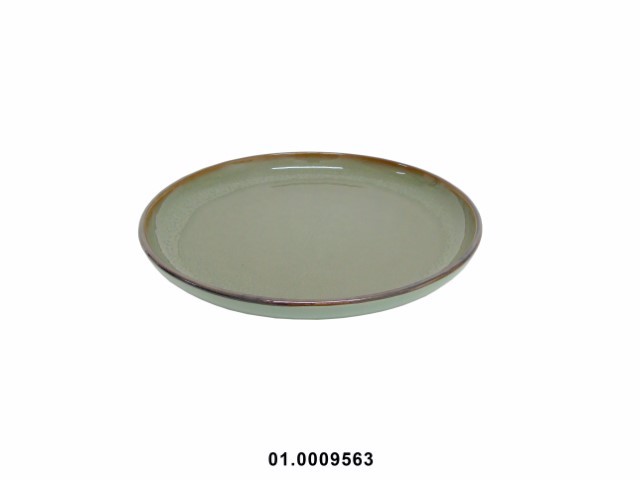 Plato de postre color verde 19 cm · gres