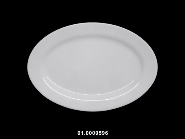 Fuente 12" oval color blanco 31 cm · porcelana