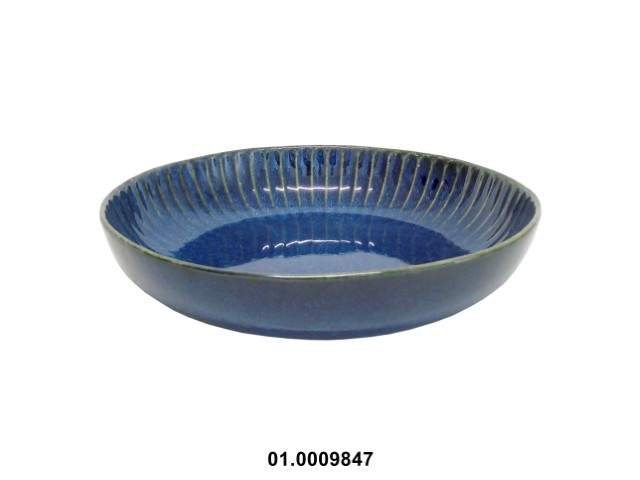 Plato hondo para sopa color azul 23 cm · gres