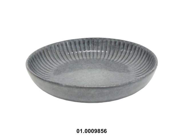 Plato hondo para sopa color gris 23 cm · gres