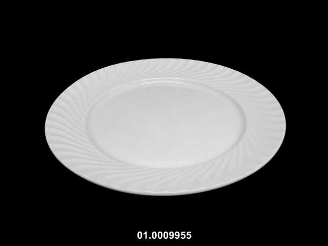 Plato 10,5" llano color blanco 27 cm · porcelana