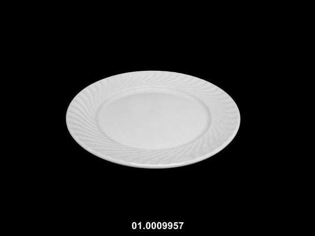 Plato 7,5" postre color blanco 19 cm · porcelana