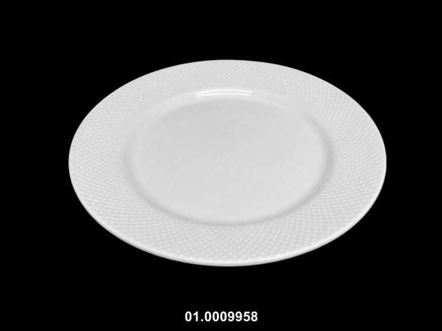 Plato 10,5" llano color blanco 27 cm · porcelana