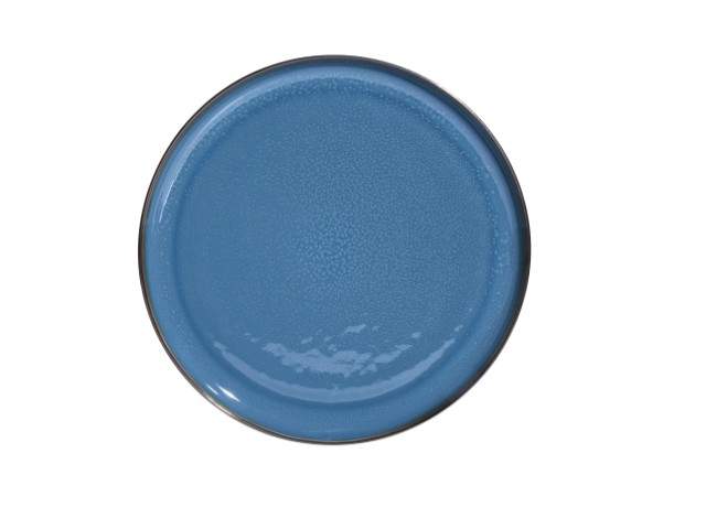 Plato llano color azul oscuro 27 cm · gres