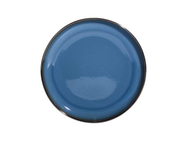 Plato de postre color azul oscuro 19 cm · gres