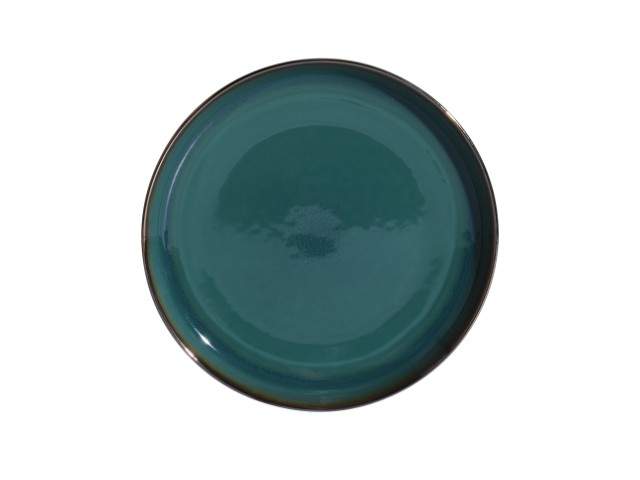 Plato de postre turquesa 19 cm · gres