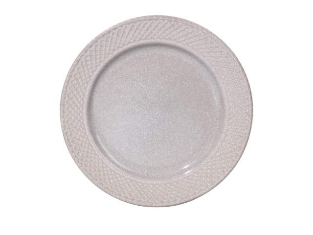 Plato llano color crema 26 cm · gres