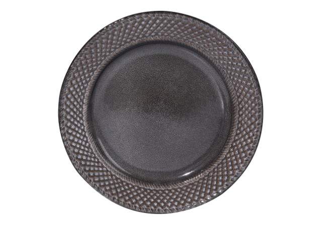 Plato de postre color gris 19 cm · gres