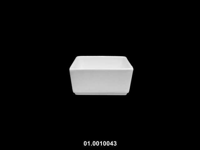 Cuenco cuadrado color blanco 8 × 8 × 4 cm · porcelana