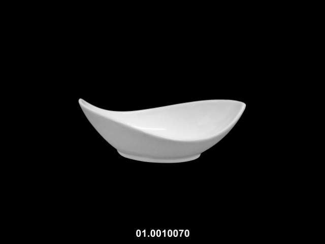 Cuenco canoa color blanco 20 × 11 × 7 cm · porcelana