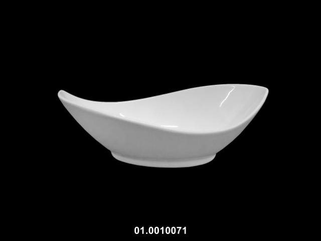 Cuenco canoa color blanco 25 × 15 × 10 cm · porcelana