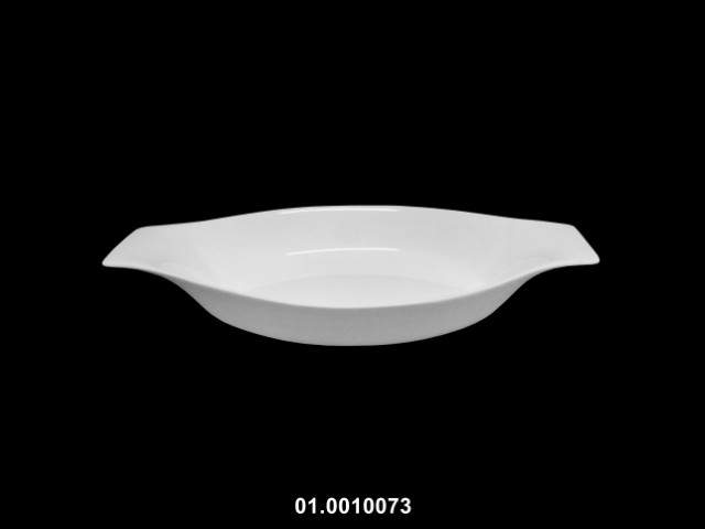 Fuente oval color blanco 26 × 14 × 4 cm · porcelana