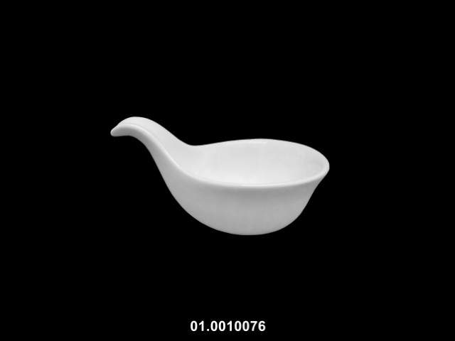 Cuchara para salsas color blanco 12 × 8 × 4 cm · porcelana