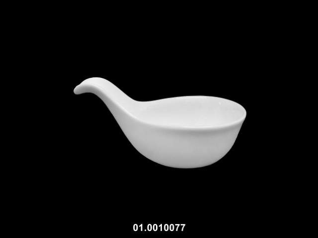 Cuchara para salsas color blanco 15 × 9 × 4 cm · porcelana