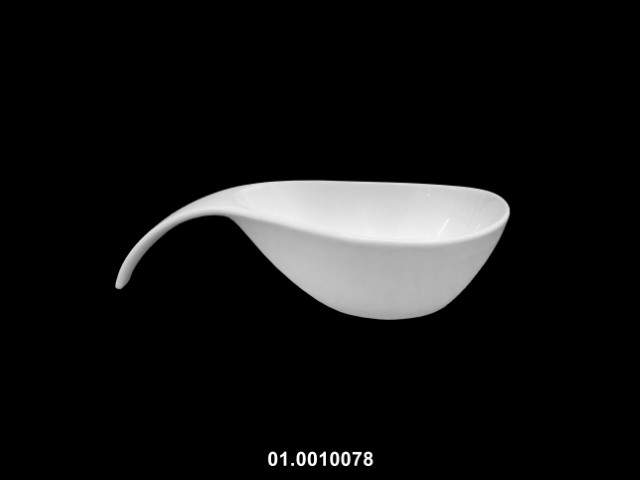 Cuchara para salsas color blanco 22 × 10 × 5 cm · porcelana
