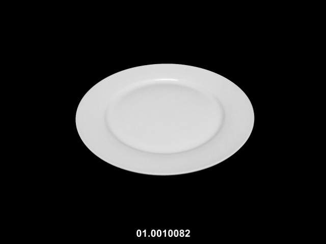 Plato llano redondo color blanco 28 cm · porcelana