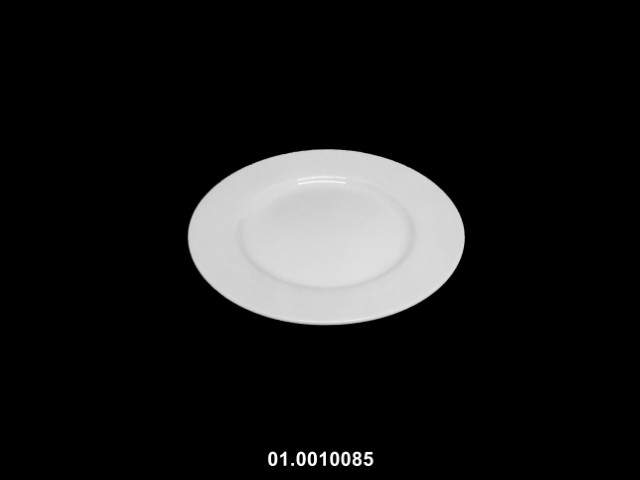 Plato llano redondo color blanco 15 cm · porcelana