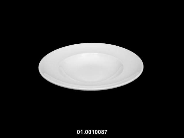 Plato hondo redondo color blanco 30 cm · porcelana