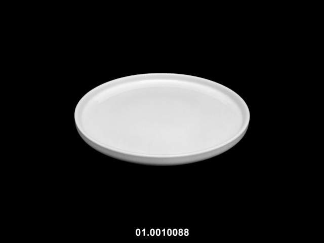 Plato llano pizza color blanco 21 cm · porcelana