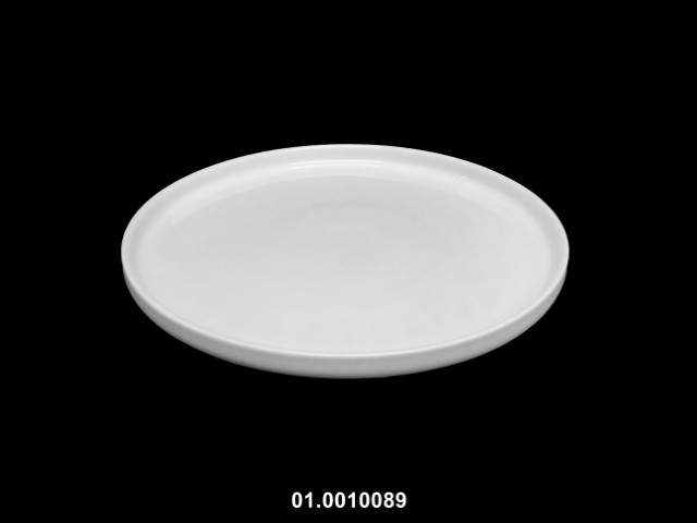 Plato llano pizza color blanco 25 cm · porcelana