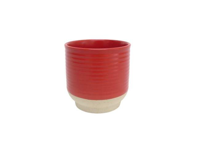 Maceta color rojo 11 × 11 × 11 cm · cerámica