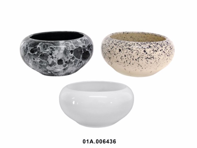 Jardinera mini en acabados neutros 13 cm · cerámica
