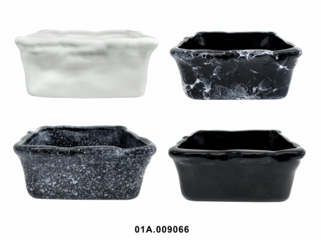 Jardinera cuadrada en acabados neutros 15 cm · cerámica