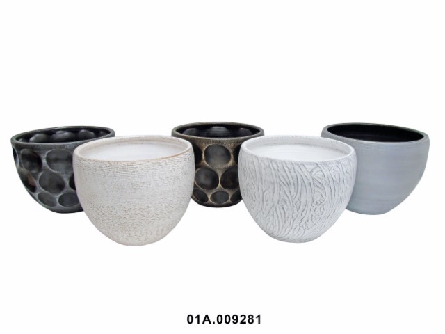 Maceta diamante grande decorado 36 cm · cerámica