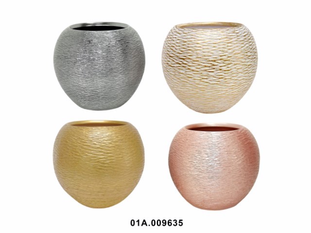 Jarrón bola pintado 35 cm · cerámica