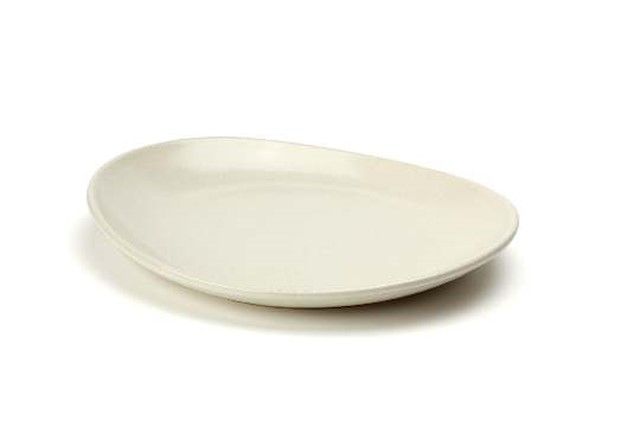 Plato oval color mostaza 25 × 22 cm · gres