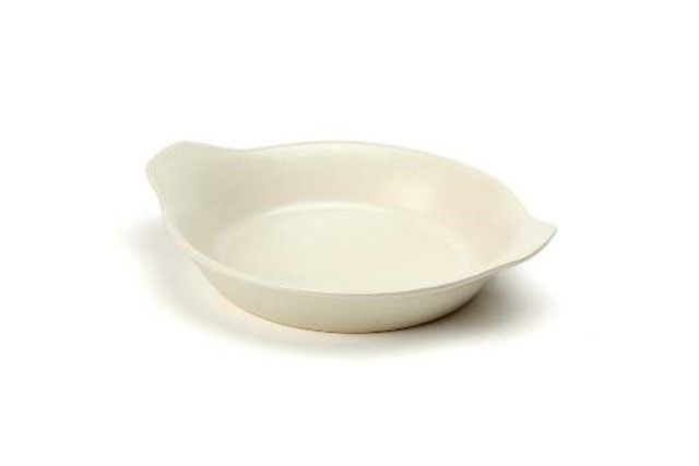 Plato para horno color mostaza 22 × 4 cm · gres