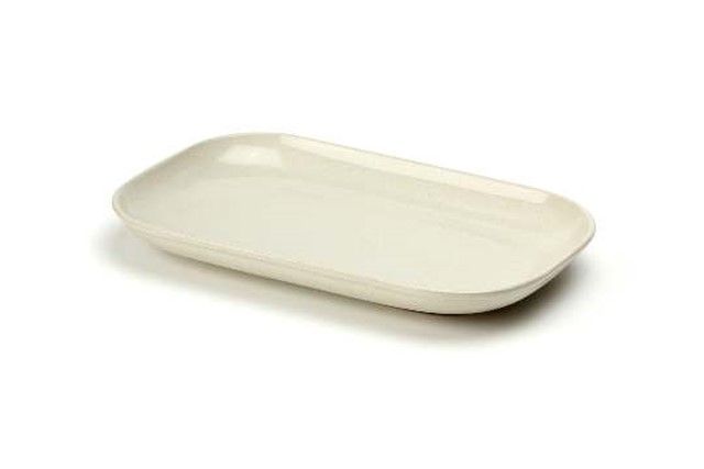 Fuente rectangular color mostaza 34 × 23 cm · gres