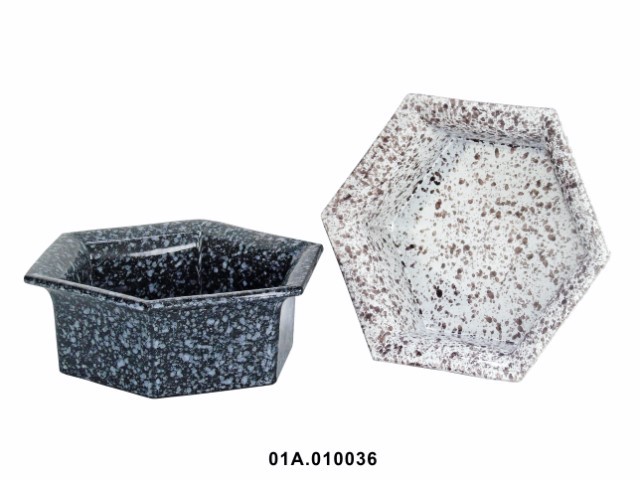 Jardinera hexagonal n.º 2 9 × 22 cm · cerámica