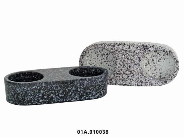 Soporte cirio doble n.º 2 27 × 12 × 6 cm · cerámica