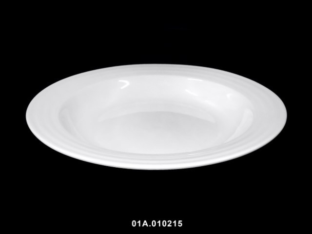 Plato hondo para sopa n.º 2 color blanco dom. rol. 23 cm · porcelana