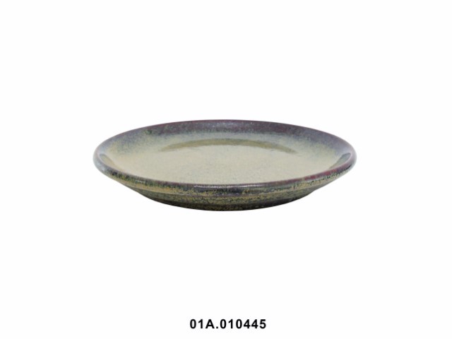 Plato de postre color marrón 19 cm · gres